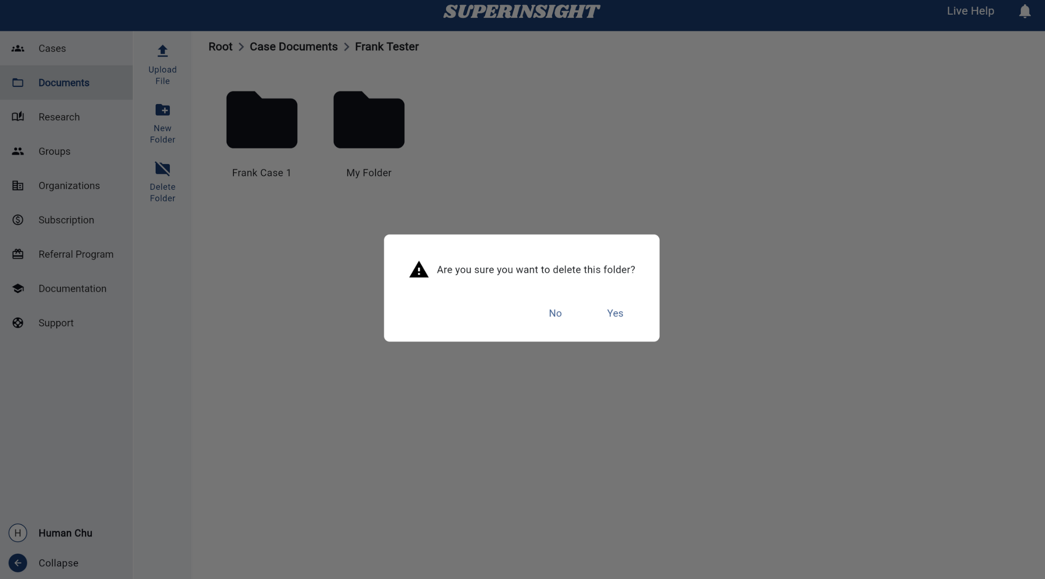 Delete Confirmation